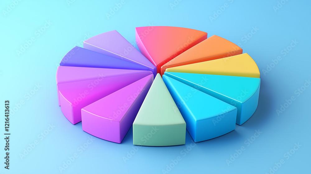 Obraz premium colorful pie chart