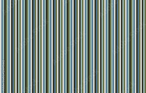 Seamless abstract geometric pattern with vertical stripes in blue dark green and white. Vector illustration, for masculine shirt lady dress cloth textile cover summer decoration picnic