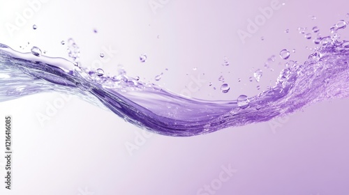Purple Water Wave Bubbles Flowing Serene Background