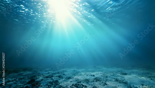 Sunlight Penetrating the Ocean Depths