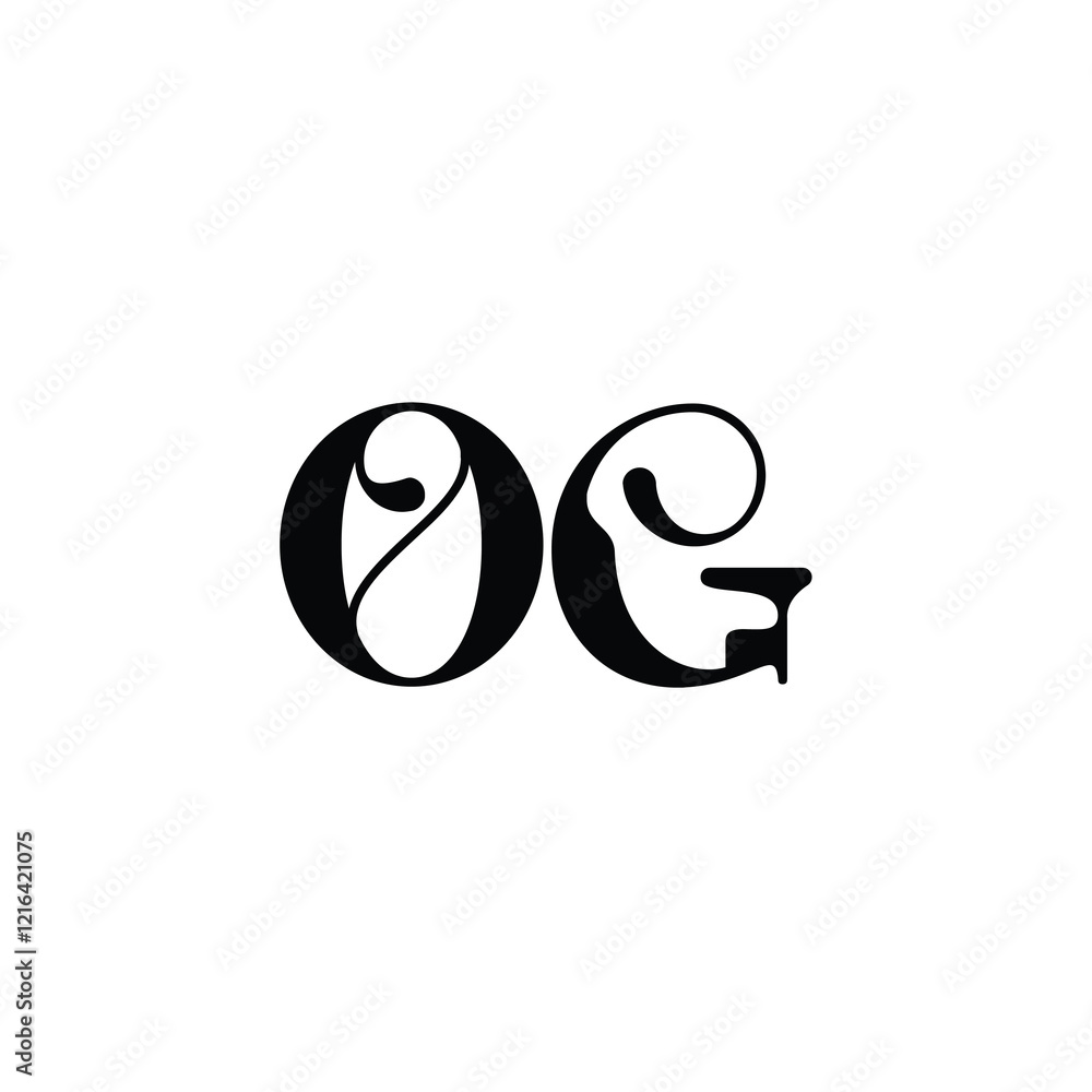OG monogram logo design letter text name symbol monochrome logotype alphabet character simple logo OG monogram logo design letter text name symbol monochrome logotype alphabet character simple logo