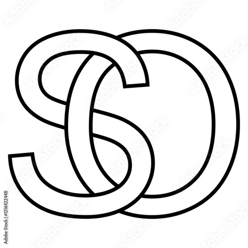 Logo sign so os icon, doubl...