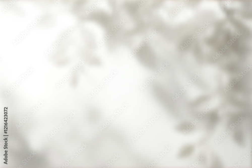 Obraz premium Botanical Shadow Overlay with Soft Light for Modern Branding, Wedding Invitations, and Minimalistic Design Projects. Vector illustration