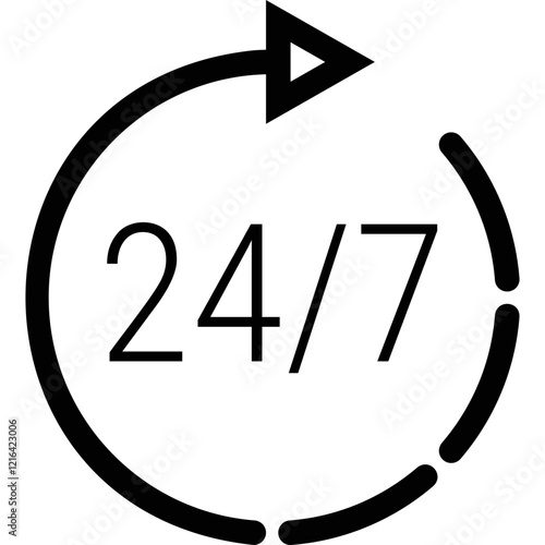 Simple vector icon around the clock