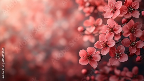 Serene bloom of pink cherry blossoms in a tranquil spring setting