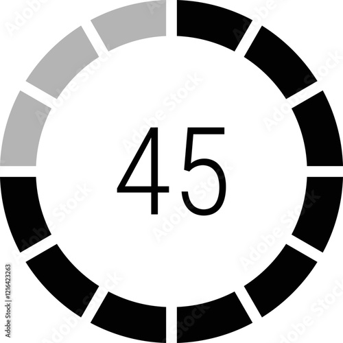 Simple vector icon digital clock