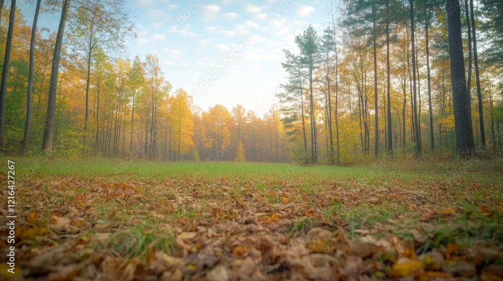 Golden Autumn Forest Meadow. Golden Autumn Forest Meadow.