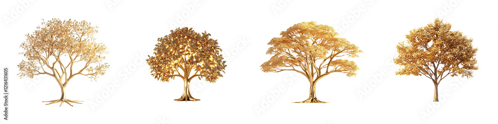 Fototapeta premium showcasing the captivating beauty of autumn trees in warm vibrant hues of orange yellow and brown