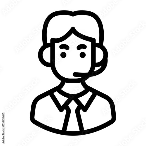 male costumer service avatar outline