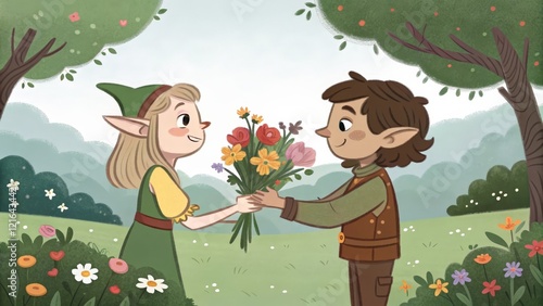 valentine's day couple elves
