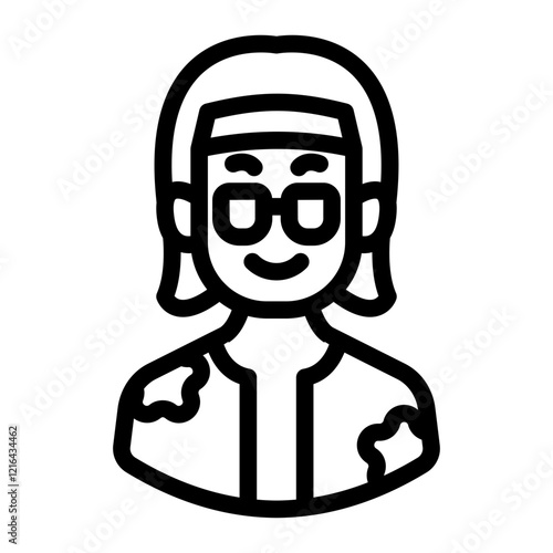 male dj avatar outline