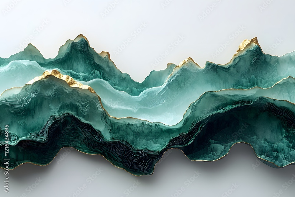 Blue and Green Abstract Watercolor with Natural Patterns and Textures Blue and Green Abstract Watercolor with Natural Patterns and Textures