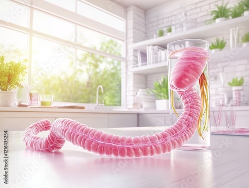 Intestine in a Glass of Water.