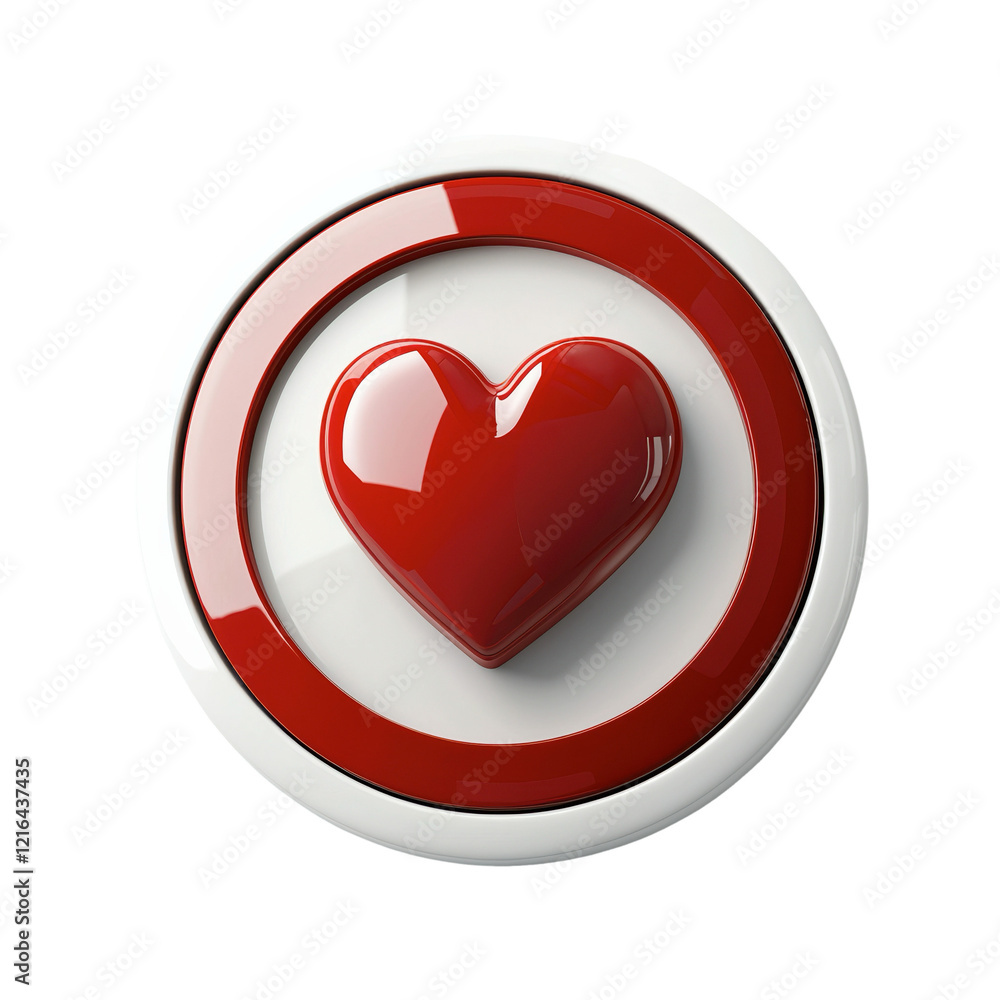 Red heart with a white background Red heart with a white background