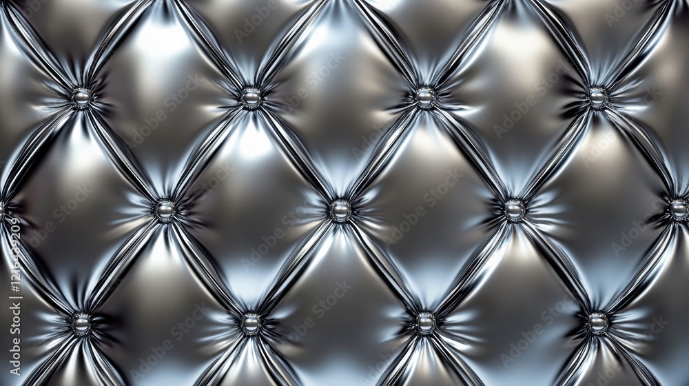 Fototapeta premium a close up of a shiny silver leather surface