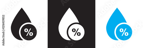 Humidity icon vector design. isolated on white and black background. vector illustration. EPS10