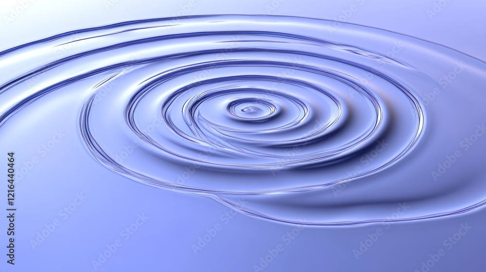 Serene Blue Water Ripples Circular Pattern Abstract Background Serene Blue Water Ripples Circular Pattern Abstract Background