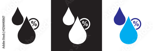 Humidity icon vector design. isolated on white and black background. vector illustration. EPS10
