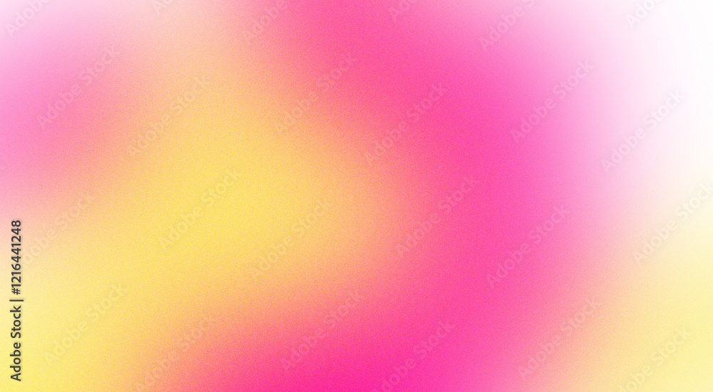Obraz premium Abstract design element in the form of a blurred gradient in pink and yellow tones with grain texture