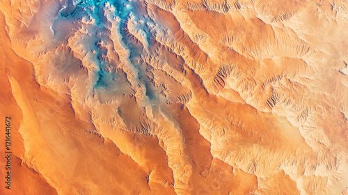 A dune landscape in the Rub al Khali or Empty Quarter. Straddling Oman, Saudi Arabia, the UAE and Yemen, this is the largest sand desert in the world. photo