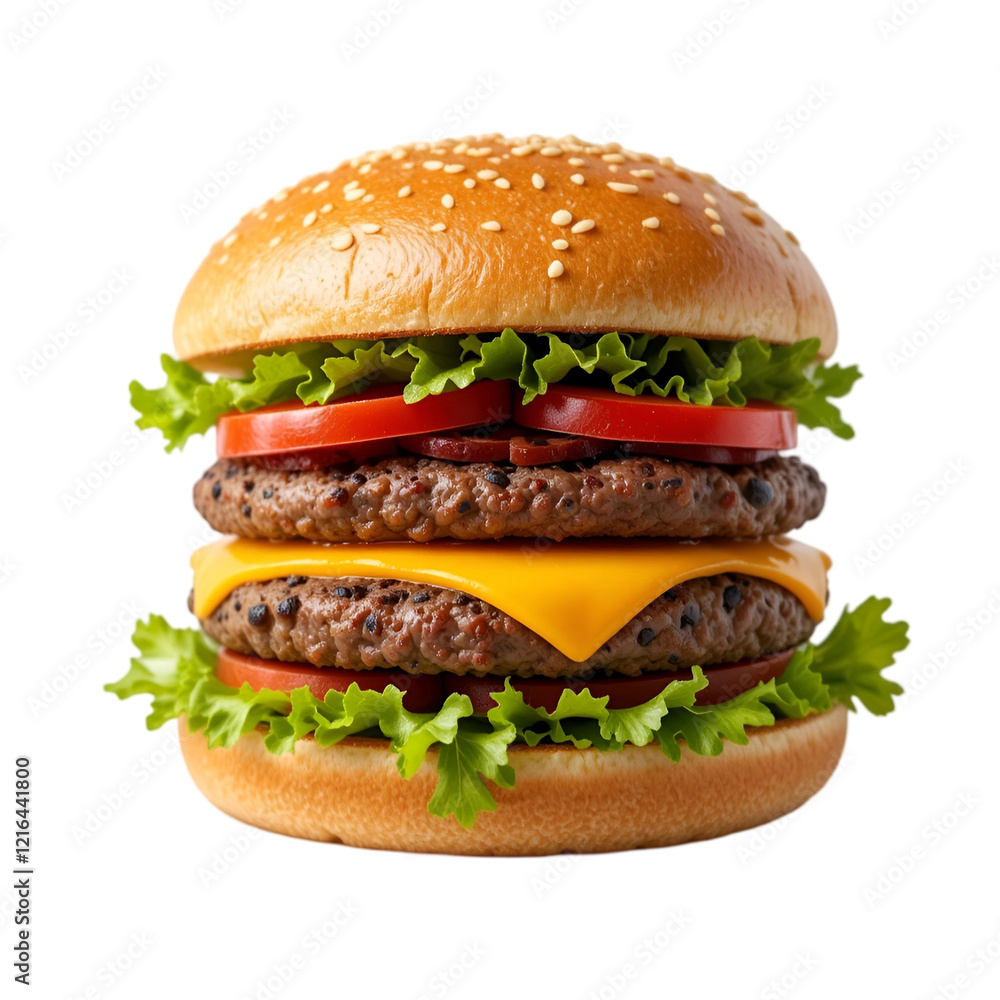 Juicy Cheeseburger isolated on white background Juicy Cheeseburger isolated on white background