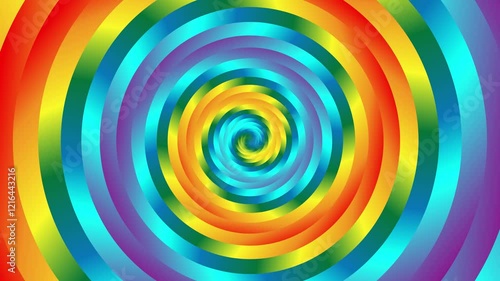 LGBT rainbow spiral abstract animation
