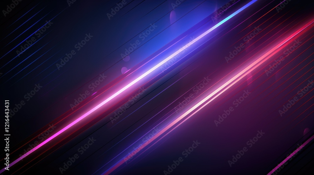 Fototapeta premium Abstract digital background with vibrant diagonal lines in purple and blue hues.