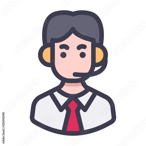 male costumer service avatar filled