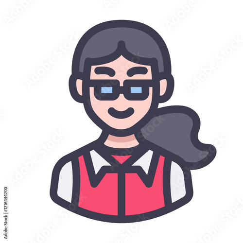 female teacher avatar filled