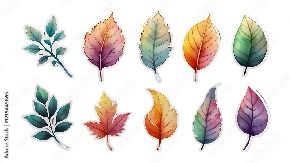 Fototapeta premium Leaf pattern png