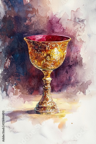 Der Heilige Gral, Aquarell 