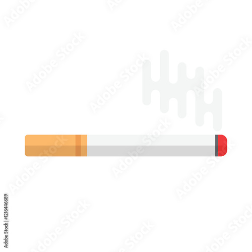 Cigarette icon in flat style. Smoking vector illustration on isolated background. Tobacco sign business concept.