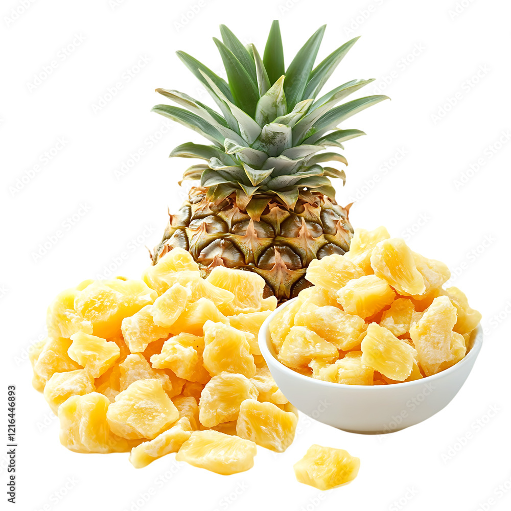 Pineapple slices healthy juice fruit isolated on a transparent background. Pineapple slices healthy juice fruit isolated on a transparent background.