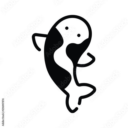 Get this amazing icon of koi fish in modern style