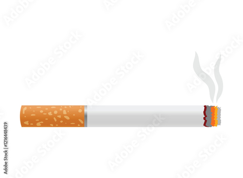 Cigarette icon in flat style. Smoking vector illustration on isolated background. Tobacco sign business concept.