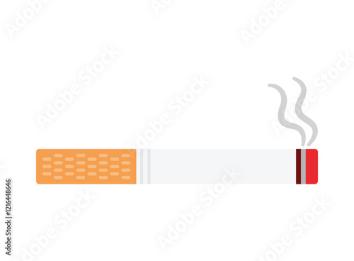 Cigarette icon in flat style. Smoking vector illustration on isolated background. Tobacco sign business concept.