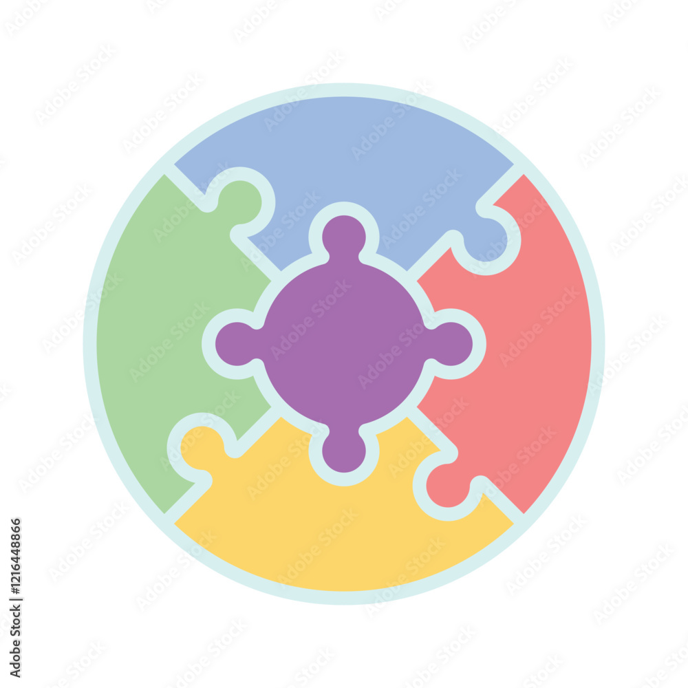 puzzle icon vector design template elegant style