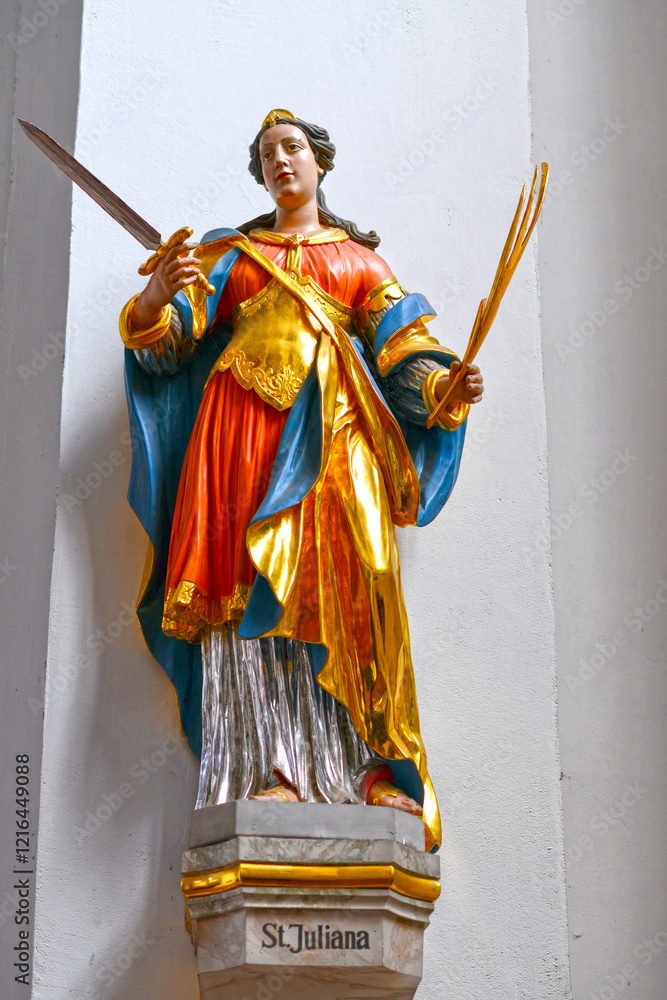 Obraz premium Die heilige Juliana in der Jesuitenkirche Heidelberg
