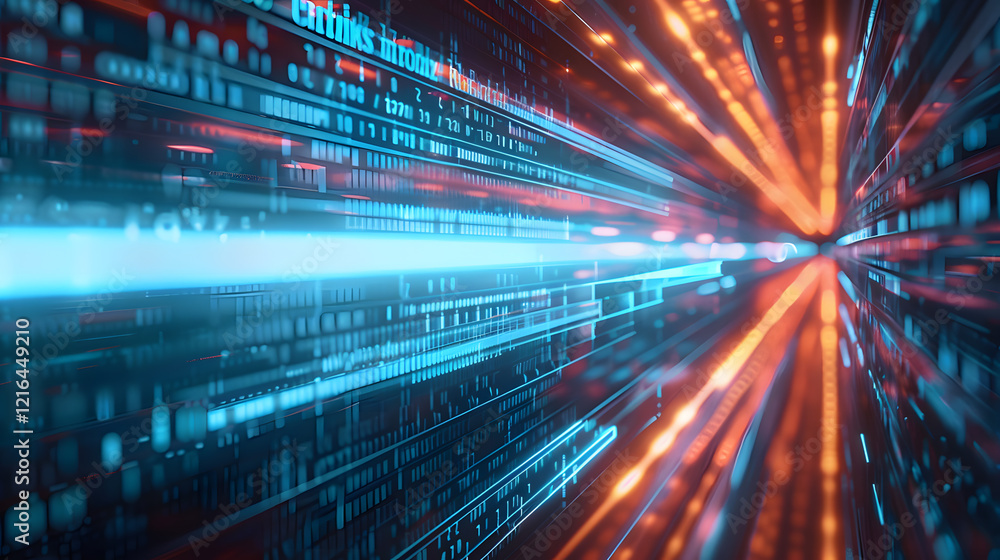 Search bar zooming through a tunnel of data symtems Search bar zooming through a tunnel of data symtems