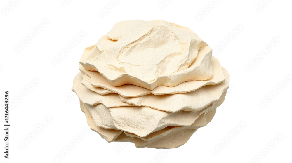 Abstract Cream Colored Layered Sculpture Abstract Cream Colored Layered Sculpture