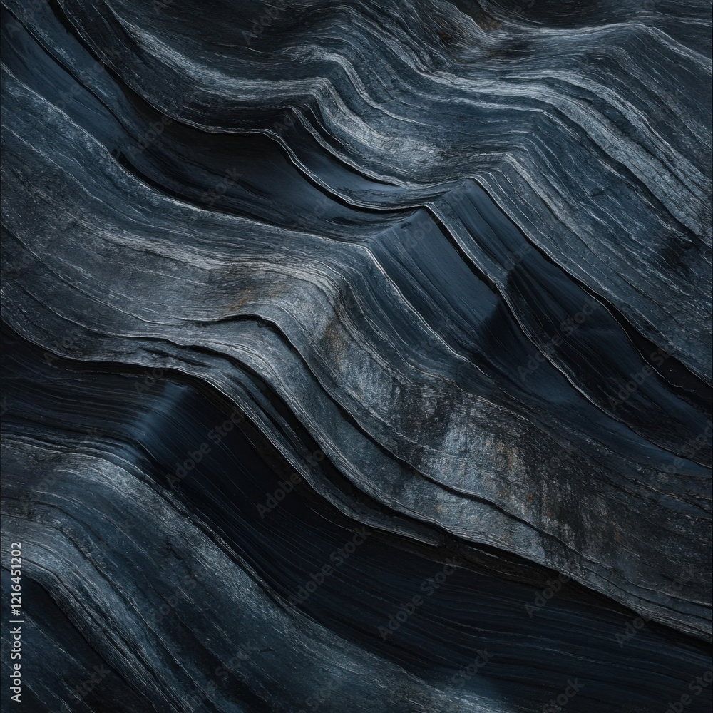 Fototapeta premium Abstract Dark Blue Rock Formation: A Textured Masterpiece