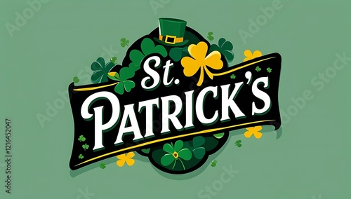 St Patricks Day Festive Green Clover Design