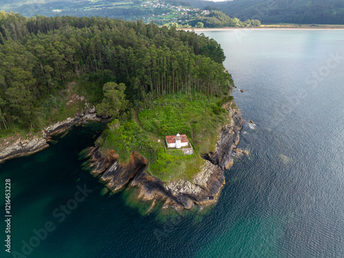 Obraz na płótnie Faro de Punta Robaleira en Cedeira A Coruña Galicia
