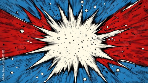 Abstract Comic Book Style Explosion Graphic Design