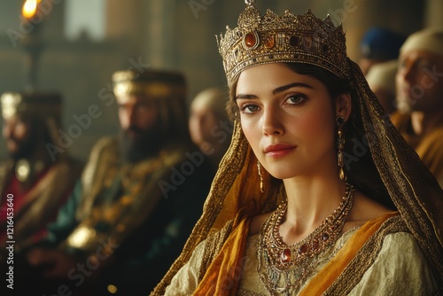 Detailed Artistic Representation of Queen Esther from the Old Testament with Gigapixel Resolution for Historical Context photo