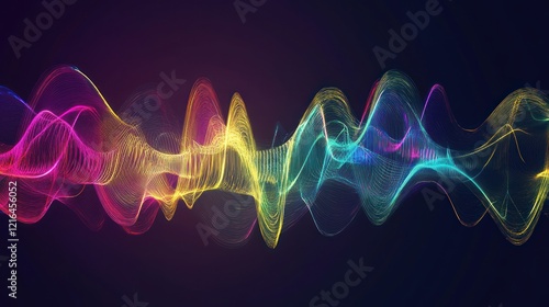 Abstract Colorful Waveforms: A Symphony of Light and Energy