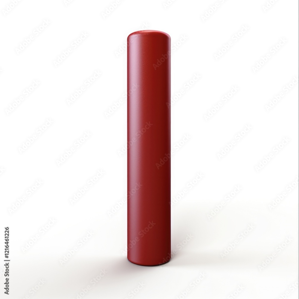 Three-Dimensional Red Exclamation Point on Isolated White Background - 3D Illustration of Warning Icon Three-Dimensional Red Exclamation Point on Isolated White Background - 3D Illustration of Warning Icon