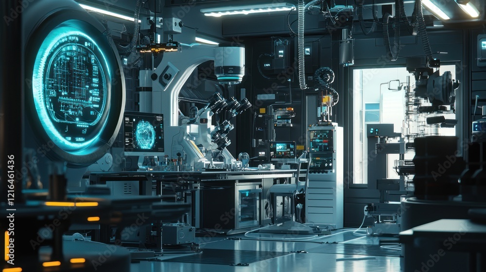 Futuristic Laboratory: Advanced Scientific Research Facility Futuristic Laboratory: Advanced Scientific Research Facility