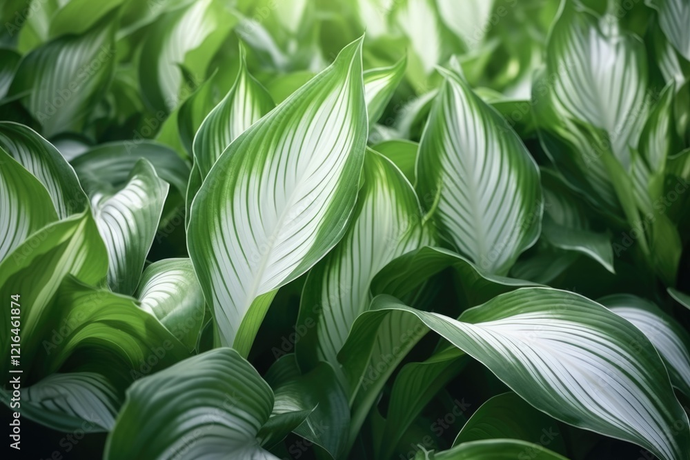 Obraz premium Tropical Leaves: Abstract Green Leaf Texture with White Frame on Natural background in Thailand and Asia - Beautiful Calm Blooming Leaves