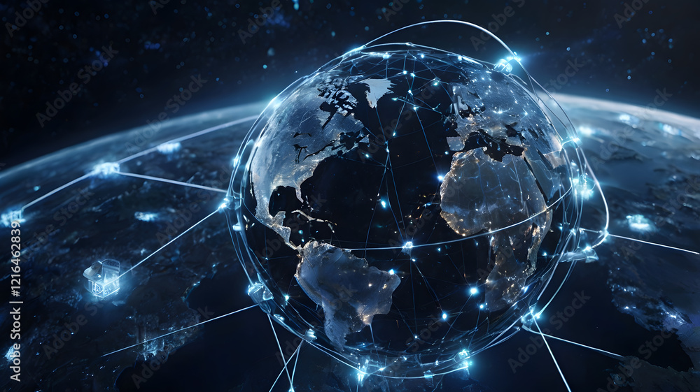 Obraz premium Global Network Connection